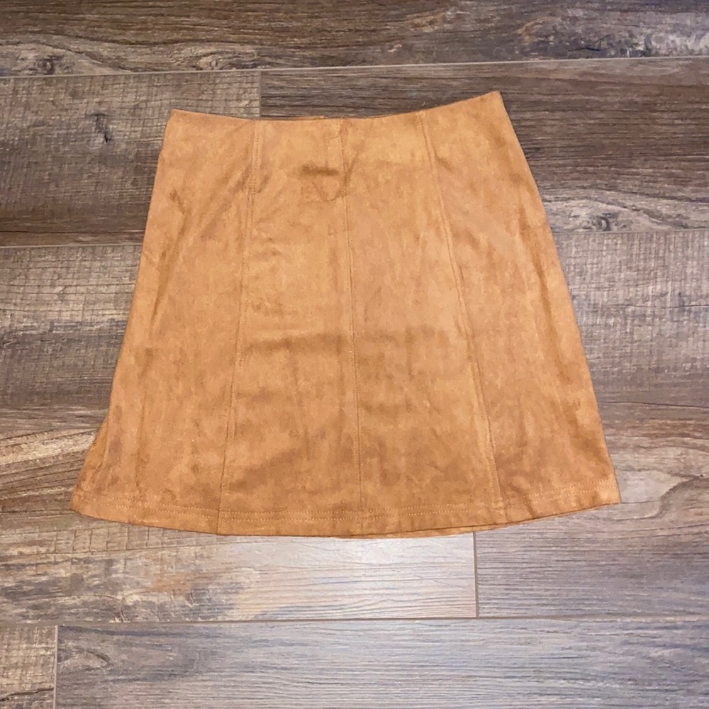 burnt orange velvet skirt